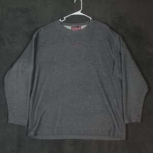 Nike Sweater Mens XL Gray 6453 Pullover Crewneck Swoosh Athletic Fleece Warm